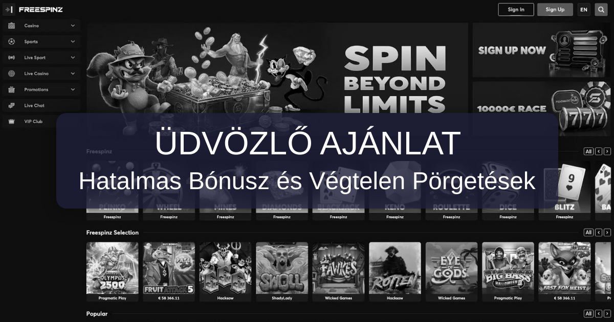 Freespinz Casino welcome bonus