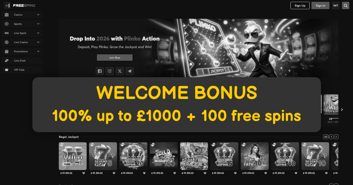 Freespinz Casino welcome bonus