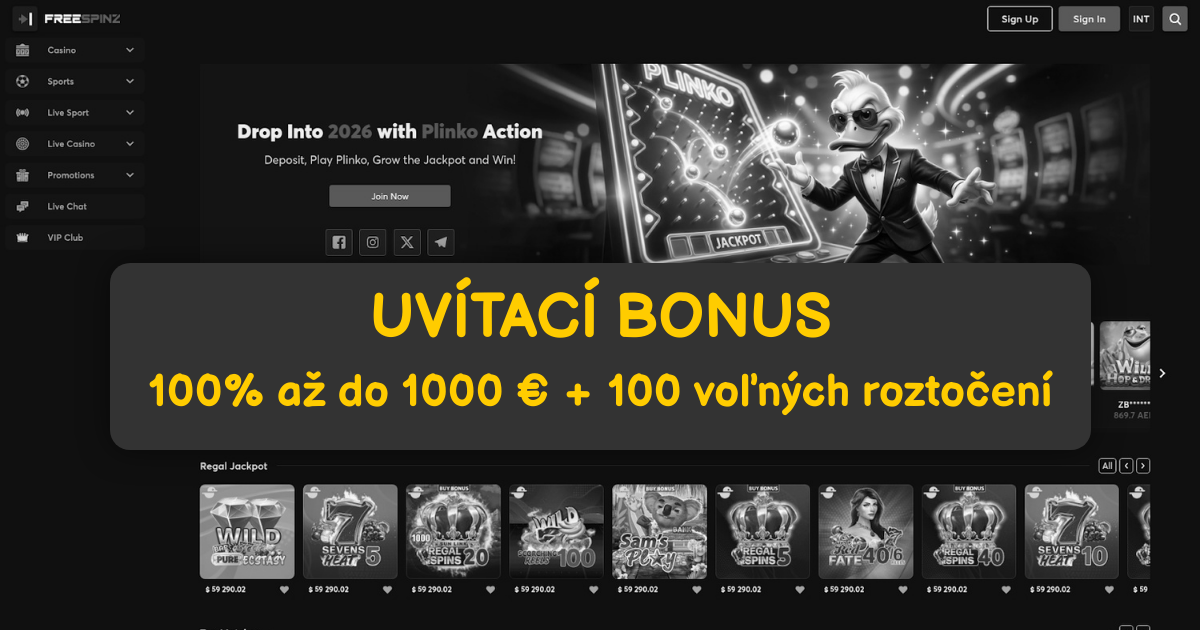 Freespinz Casino welcome bonus