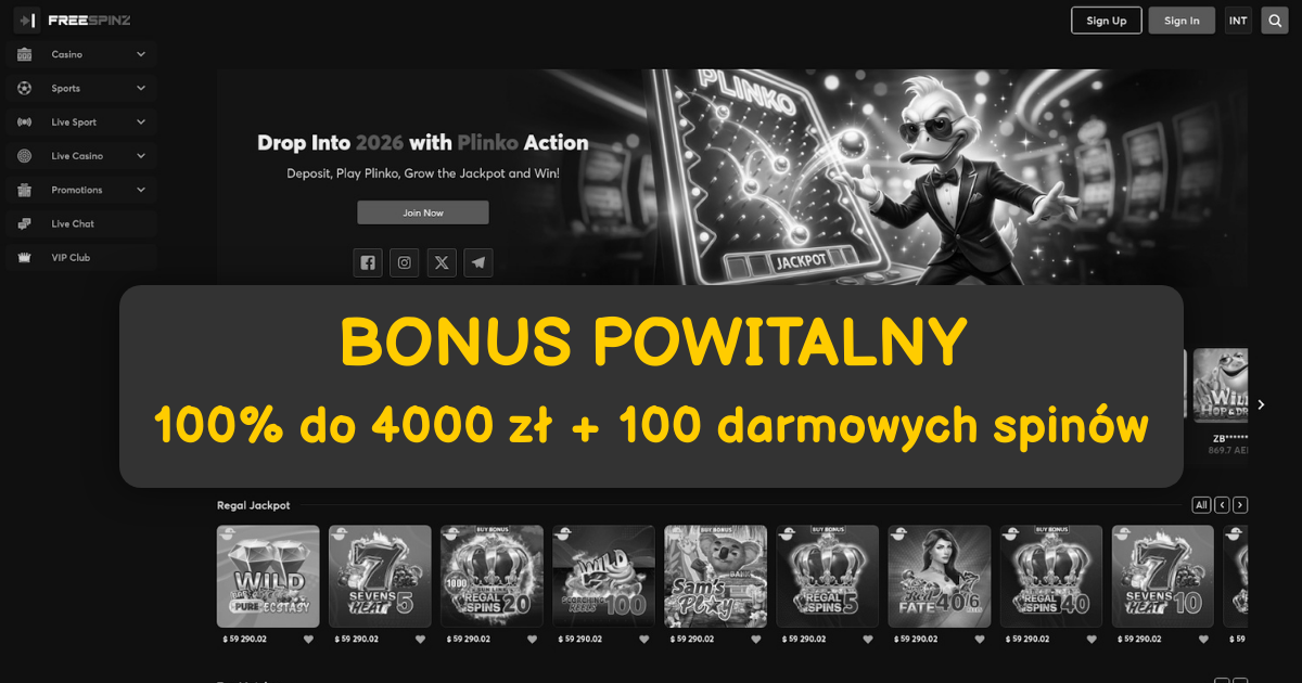 Freespinz Casino welcome bonus